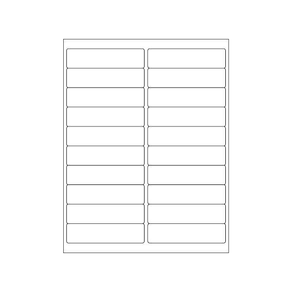 Bsc Preferred 4 x 1'' White Removable Rectangle Laser Labels, 2000PK BUY00025194 - main